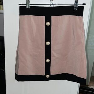 Aritzia - Babaton-  Black and Pink Skirt with Pearl Accents